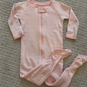 LAKE Baby Striped Footie Sleeper